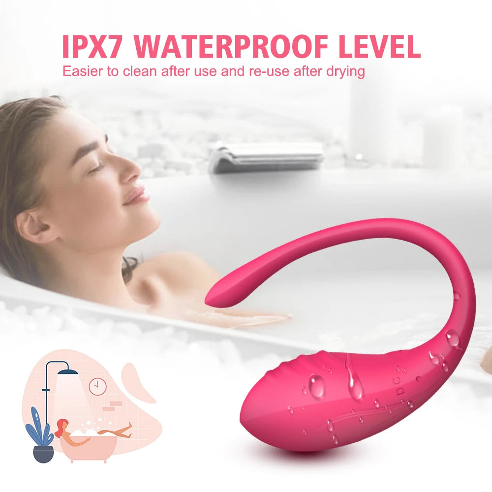 Vibrador inalámbrico con Bluetooth para mujer, estimulador de clítoris, huevo
