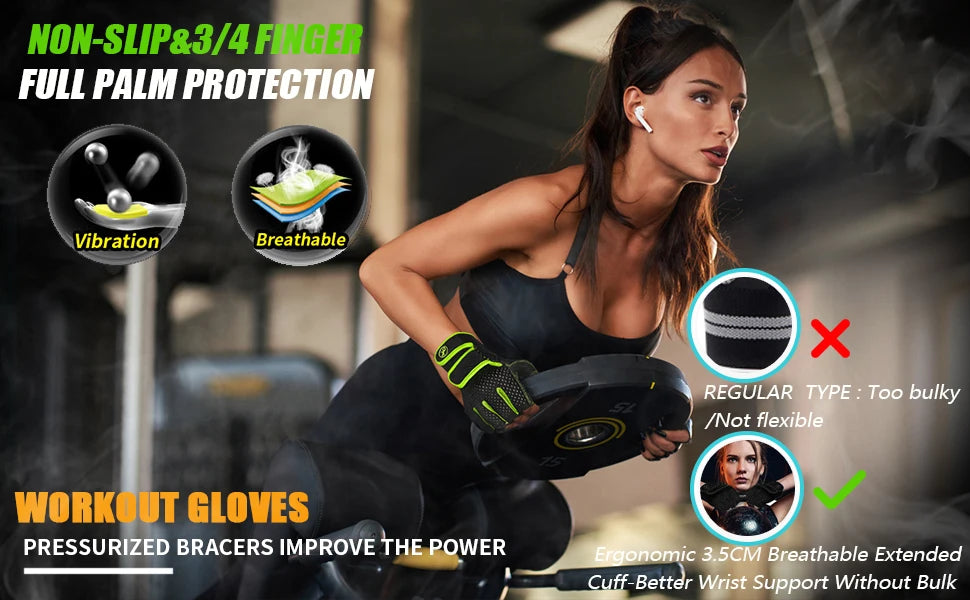 MOREOK-guantes de gimnasio antideslizantes para hombre, almohadillas de 3MM para entrenamiento de fuerza, levantamiento de pesas, Kettlebell, ejercicio, Fitness