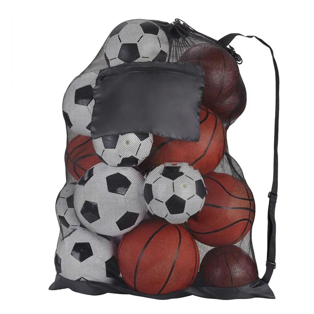 Bolsa de malla con cordón para pelota deportiva, mochila de baloncesto, fútbol, voleibol, bolsa de almacenamiento para equipo de natación