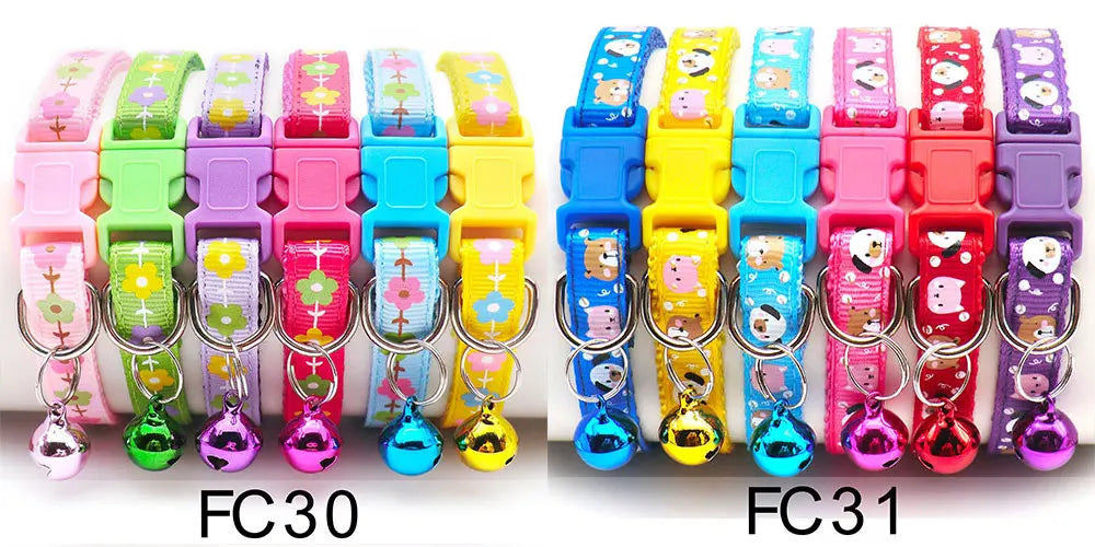 Adjustable Cat Collar with Bell Puppy Kitten Collar Wholesale 