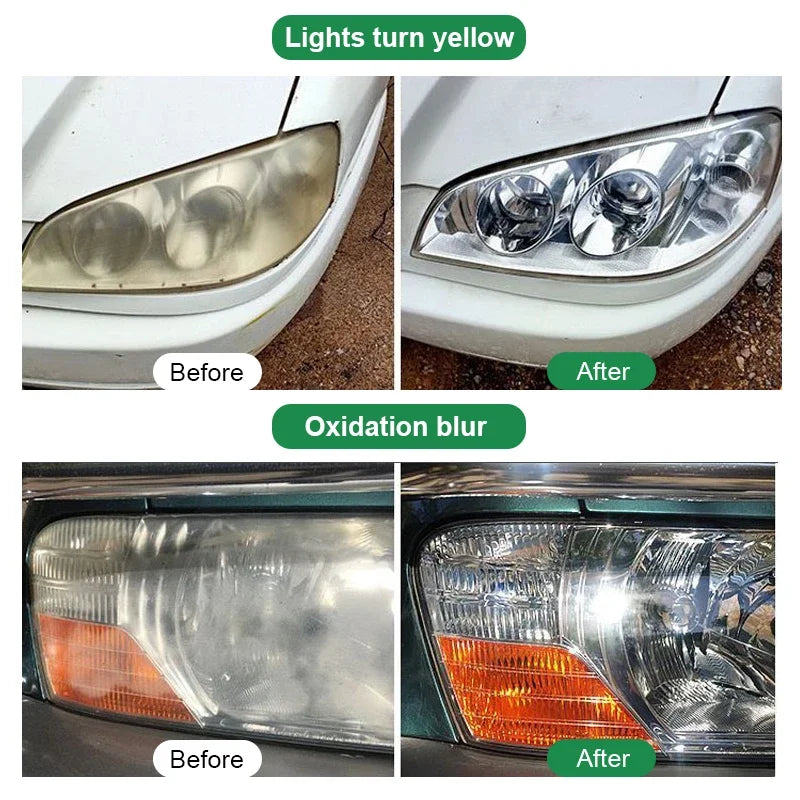 Kits de pulido para restauración de faros de coche, pasta de limpieza para repa