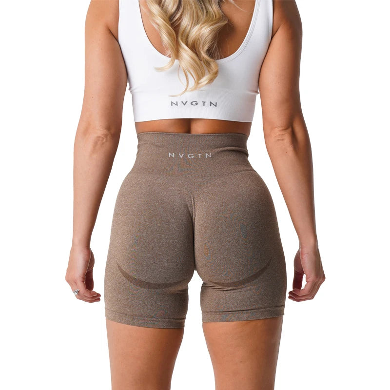 NVGTN-pantalones cortos sin costuras para mujer, Shorts de entrenamiento con realce, ropa deportiva para gimnasio, Yoga