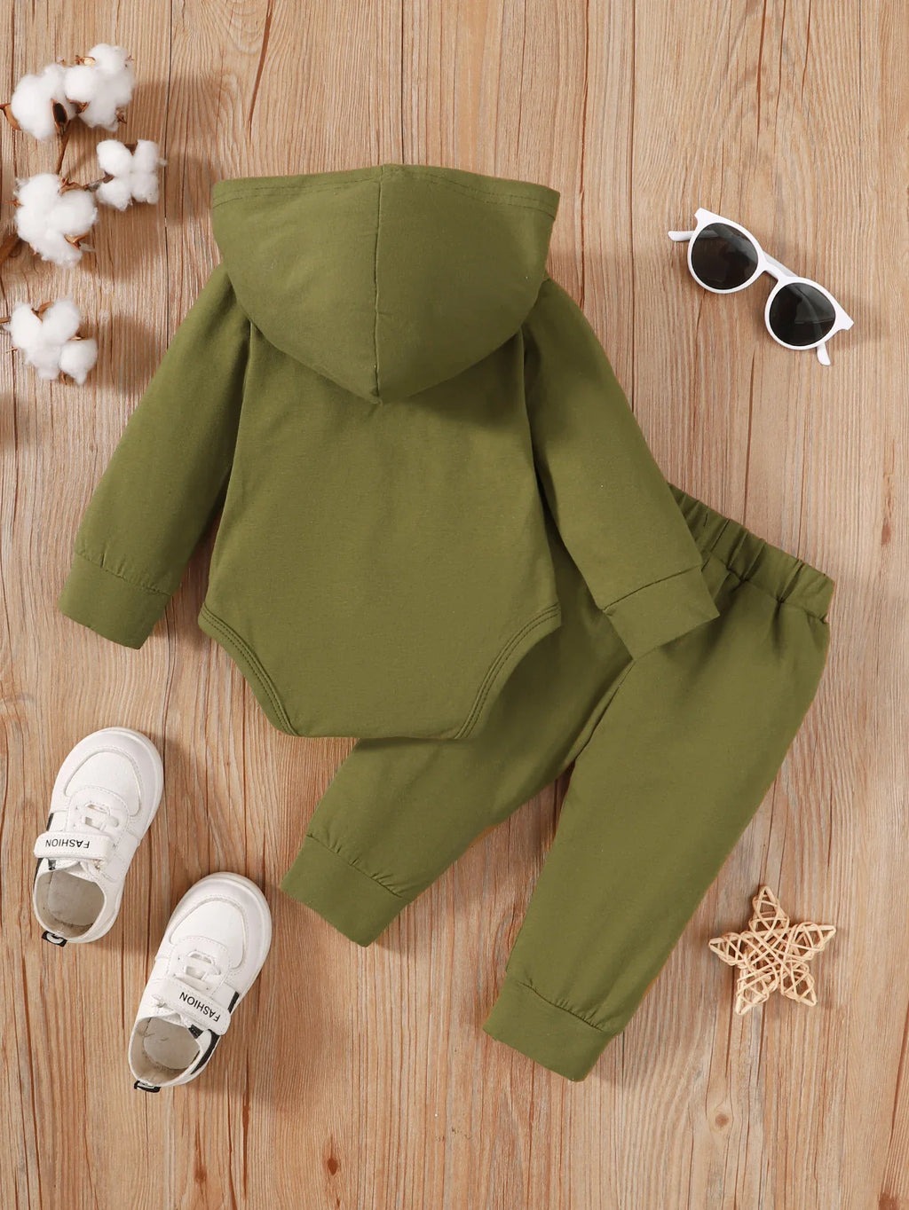 Sudadera con capucha de algodón de manga larga para bebé, ropa de moda para re