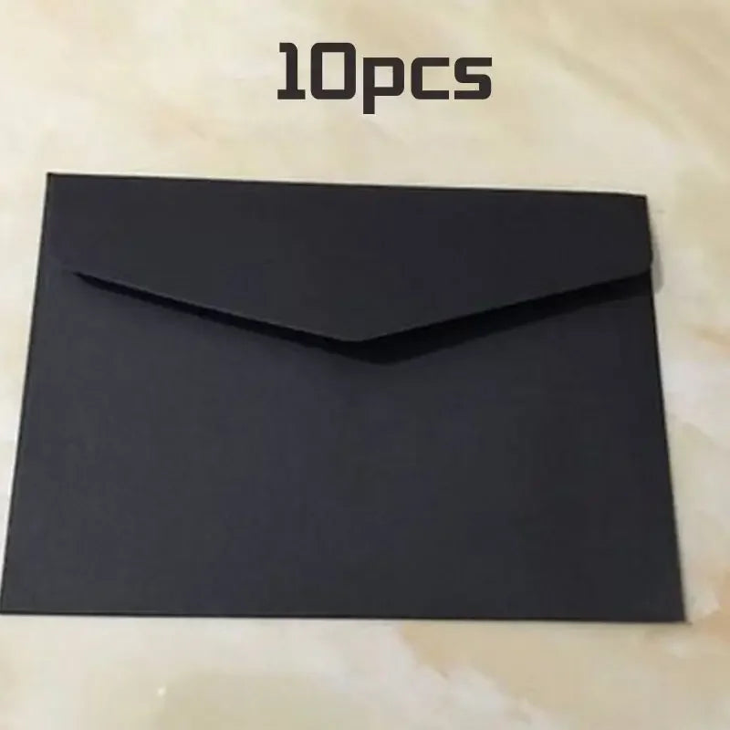 Classic Black and White Mini Kraft Paper Window Envelopes Wedding Envelopes