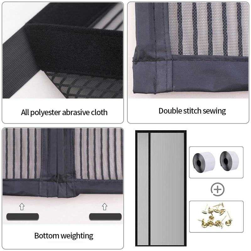 Magnetic Screen Door Curtain Non-woven Fabric Anti-mosquito Mosquito Net