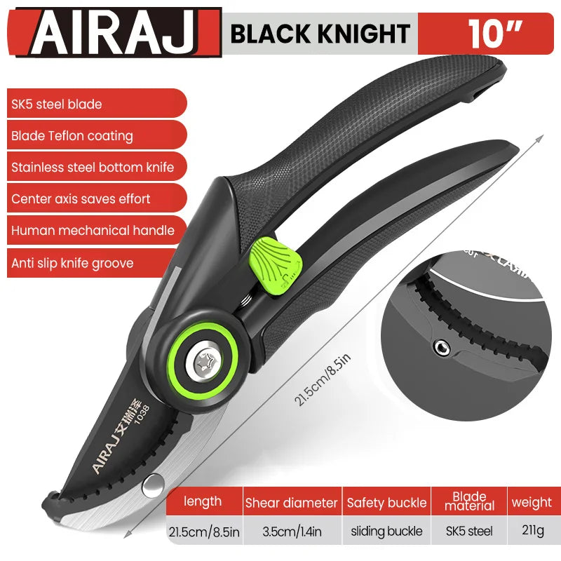 AIRAJ-tijeras de podar para jardinería, herramientas de jardín, ahorro de mano
