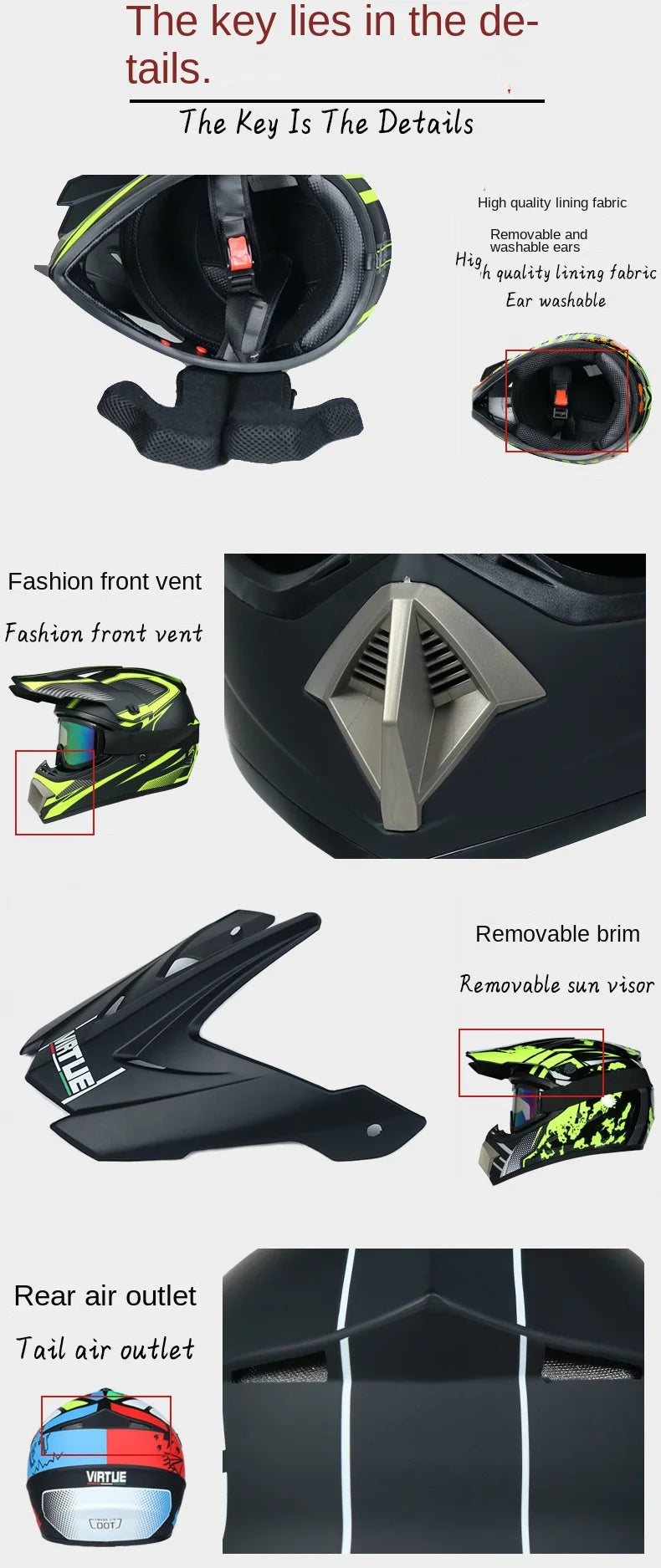 Envío de 3 piezas de regalo de casco de motocicleta casco todoterreno para niñ