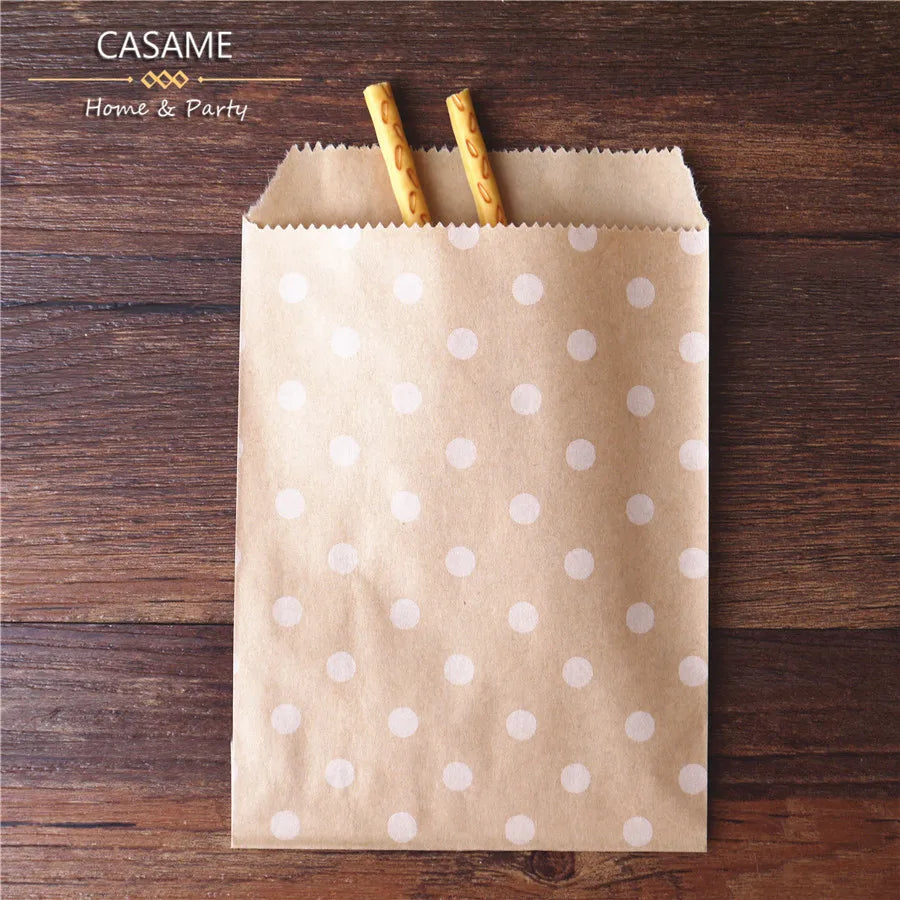 Bolsas de papel Kraft de estilo mixto, embalaje de decoración artesanal, bolsa