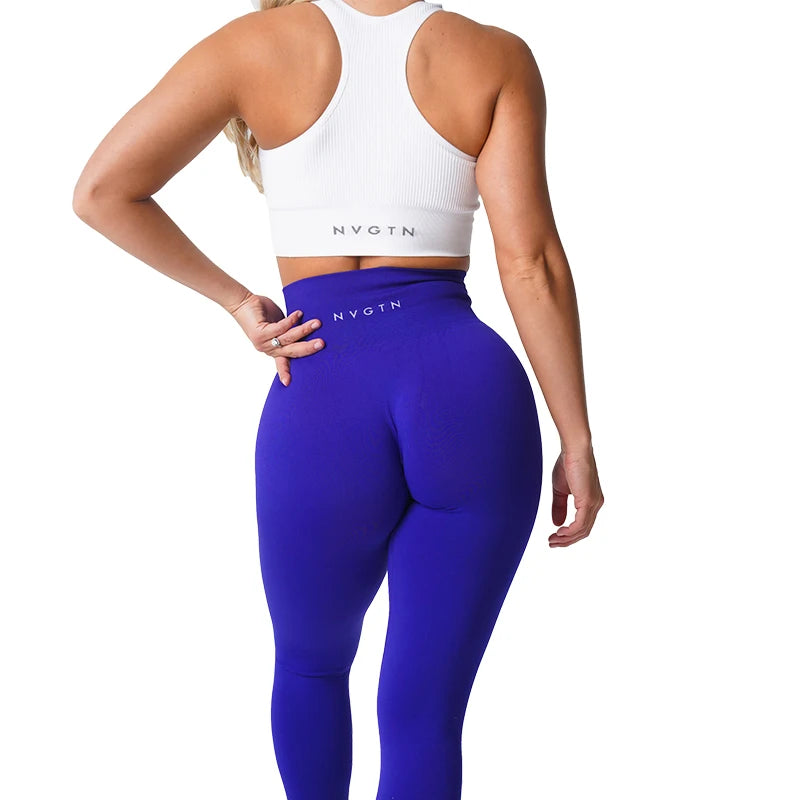 NVGTN-mallas sin costuras para mujer, pantalones de Yoga de cintura alta, ropa de gimnasio, mallas de LICRA suaves para entrenamiento, trajes de Fitness