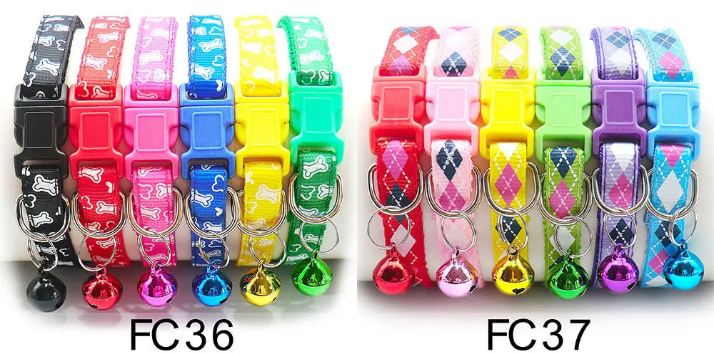 Adjustable Cat Collar with Bell Puppy Kitten Collar Wholesale 