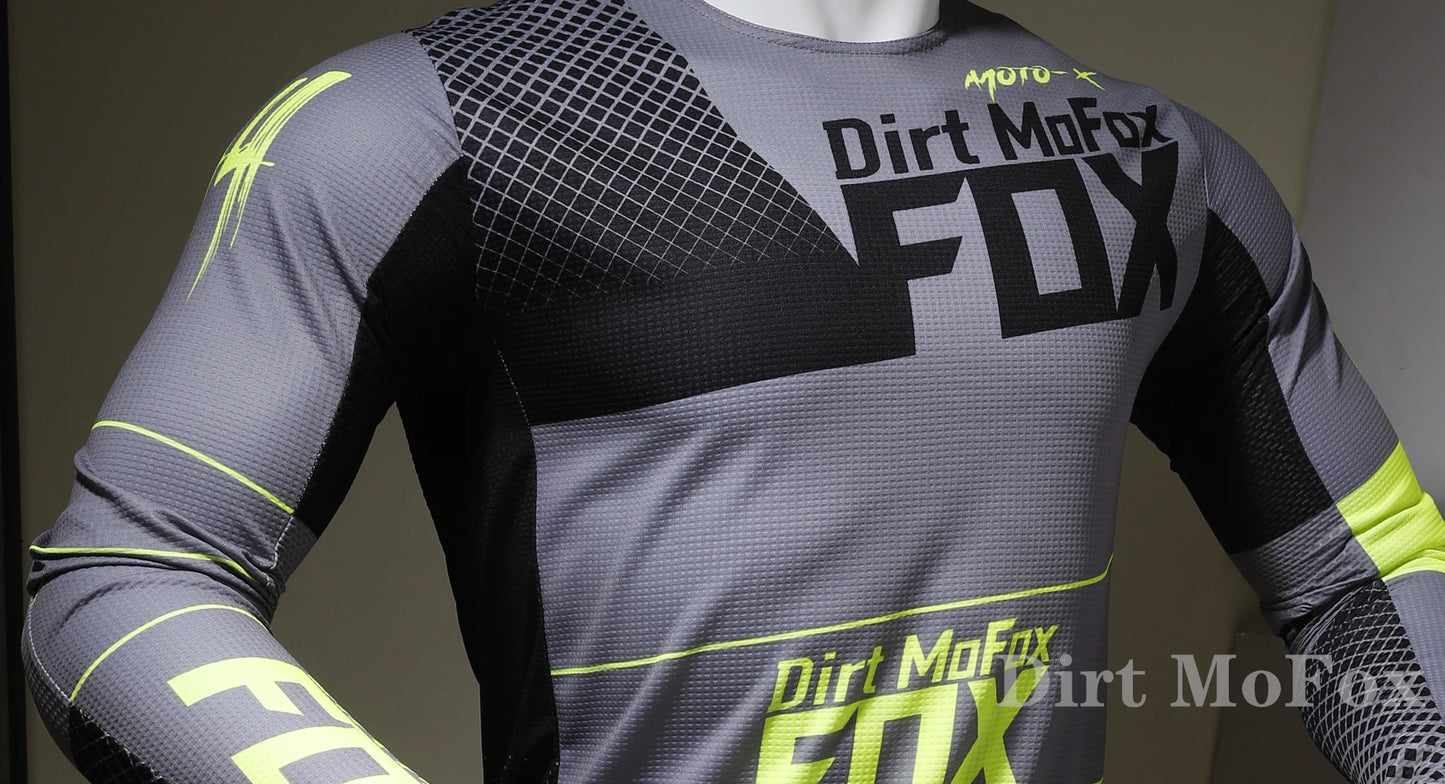 Dirt MoFox Motocross Racing Clothing Set Motorcycle Jersey and Pants 