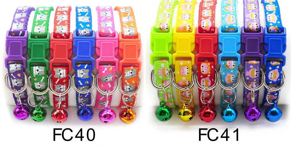 Adjustable Cat Collar with Bell Puppy Kitten Collar Wholesale 