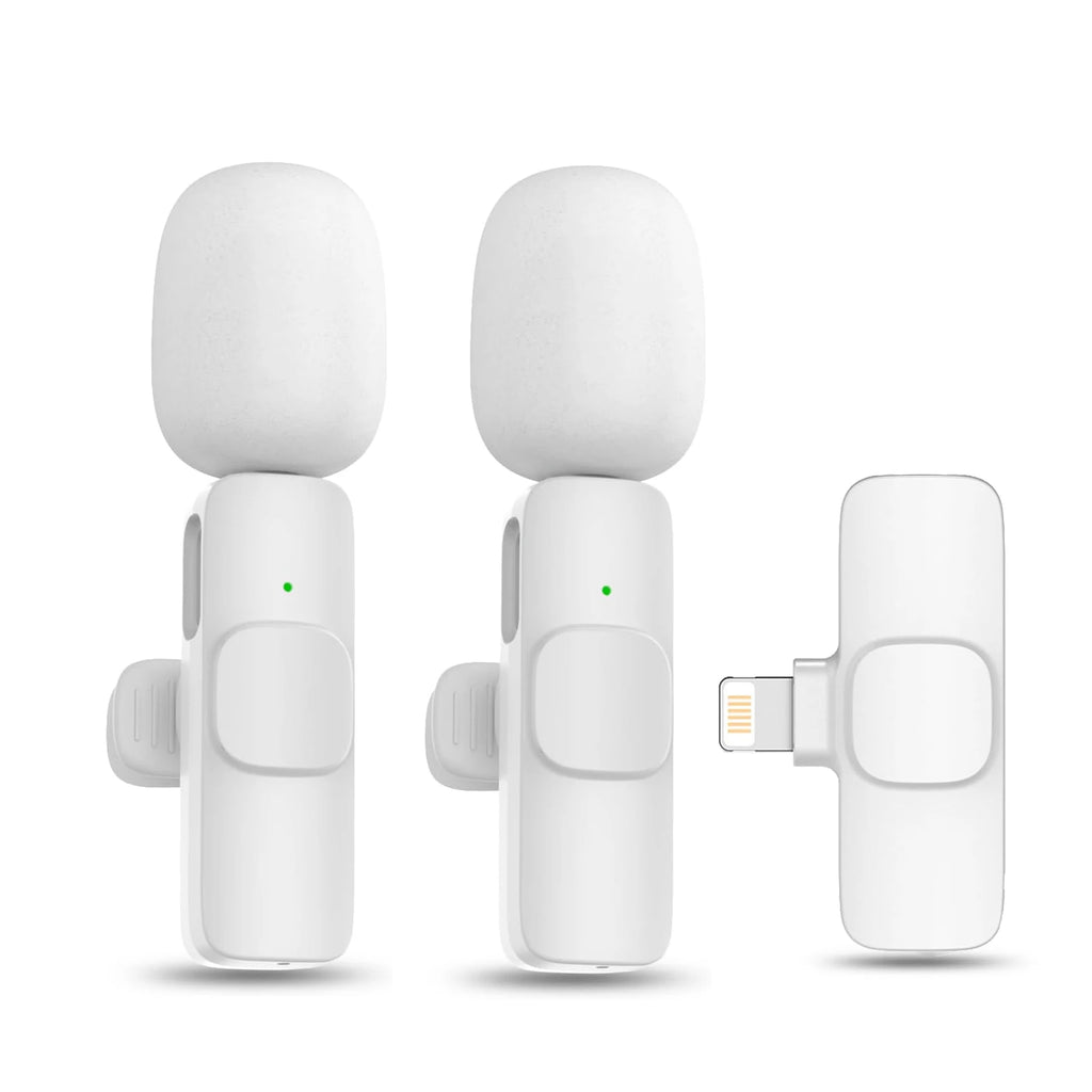 Micrófono Lavalier inalámbrico portátil, minimicrófono de grabación de Audio y vídeo para iPhone, Android, transmisión en vivo, videojuegos, teléfono