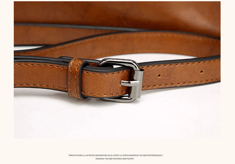 Bolsos de hombro de cuero con cera de aceite para mujer, bolso cruzado Vintage,