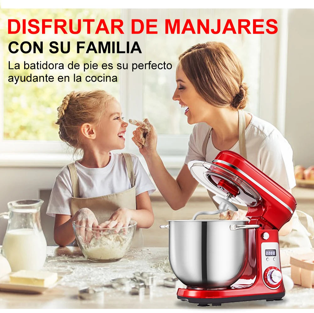 BioloMix-batidora con soporte para alimentos de cocina, batidora con Motor silencioso, batidor de huevos de crema, amasadora de masa de látigo, 6 velocidades, 1200 W, 6 L, CC