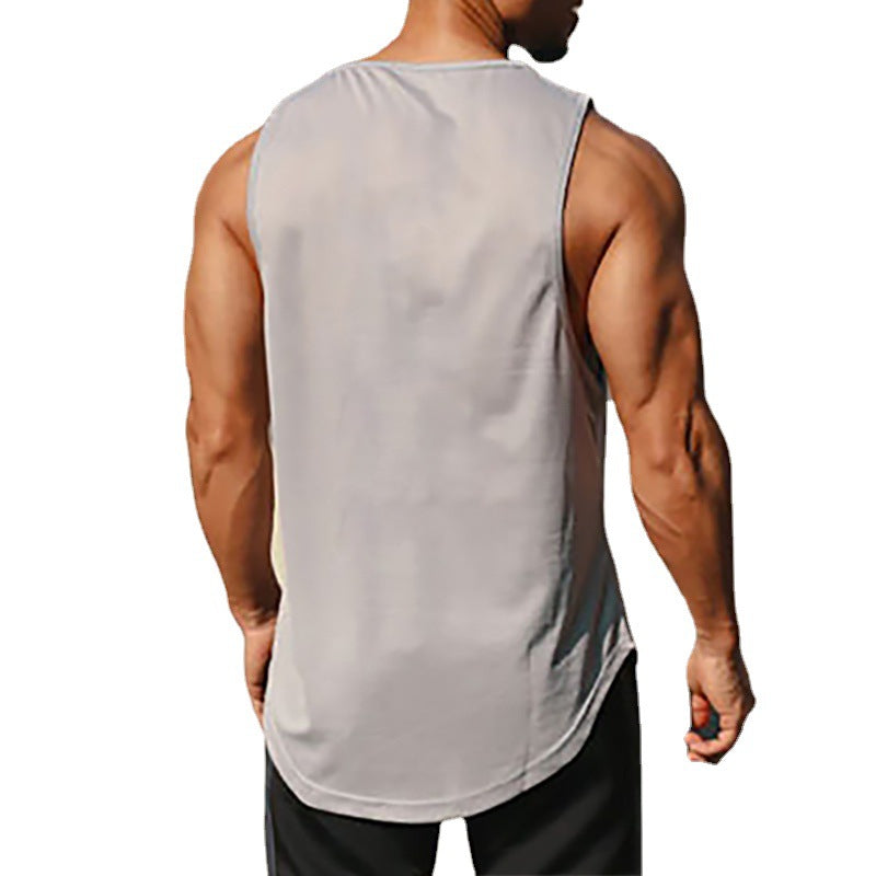 Camiseta sin mangas de verano para hombre, ropa de entrenamiento de Fitness, secado rápido, ajustada, culturismo, chaleco de baloncesto a la moda