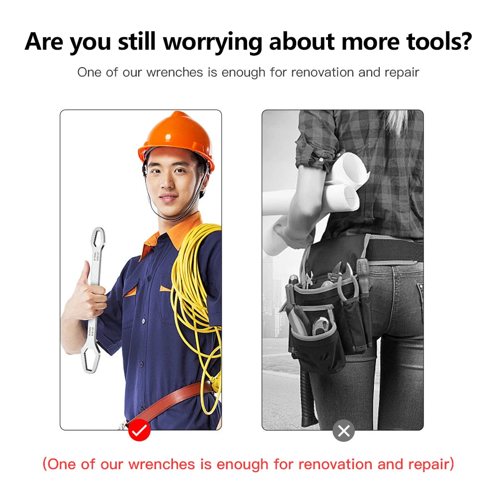 Double Head Torx Universal Wrench Adjustable Multi-Purpose Hand Tool