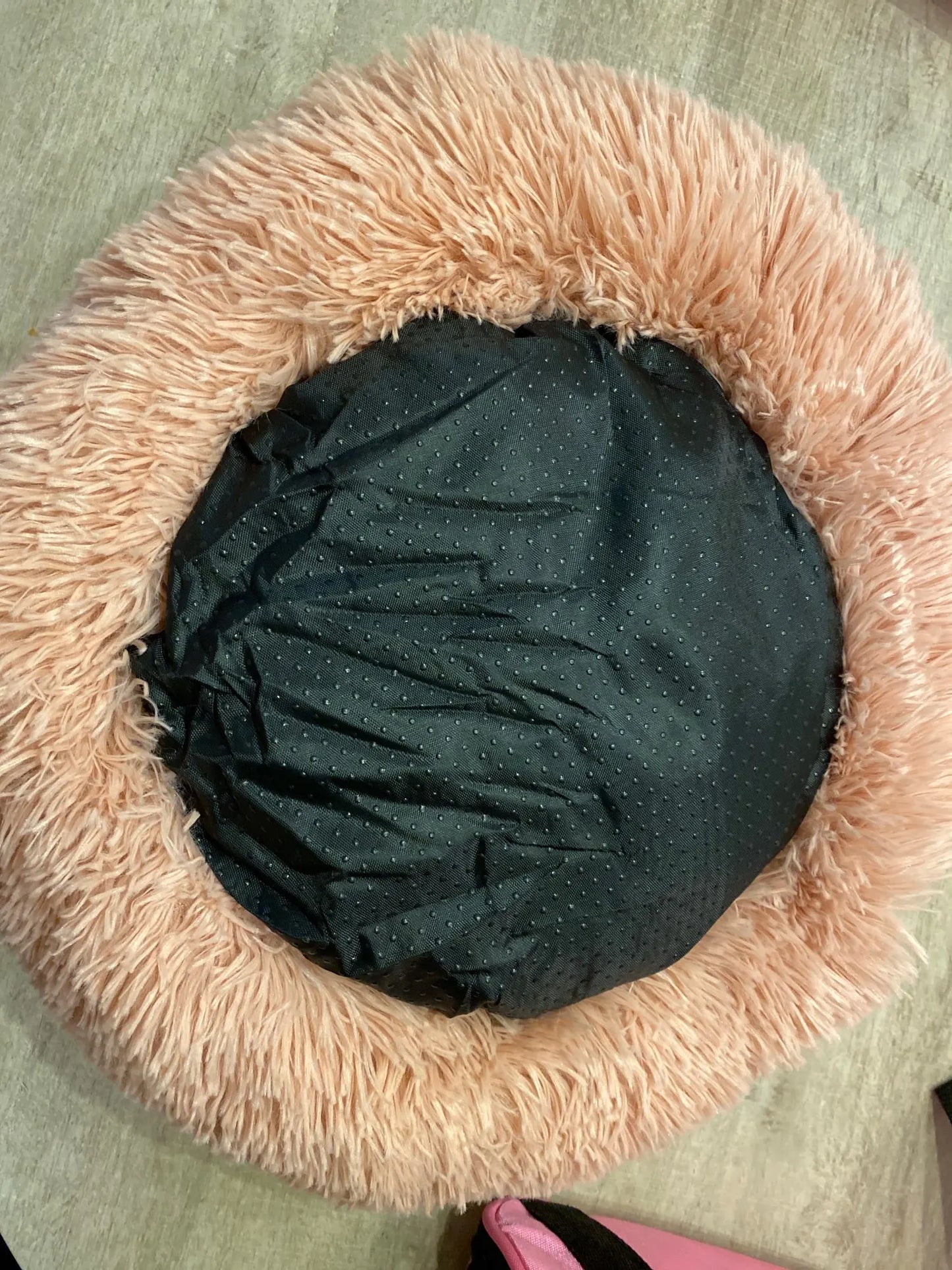 Super Soft Round Pet Bed Long Plush Dog House for Medium Dogs 