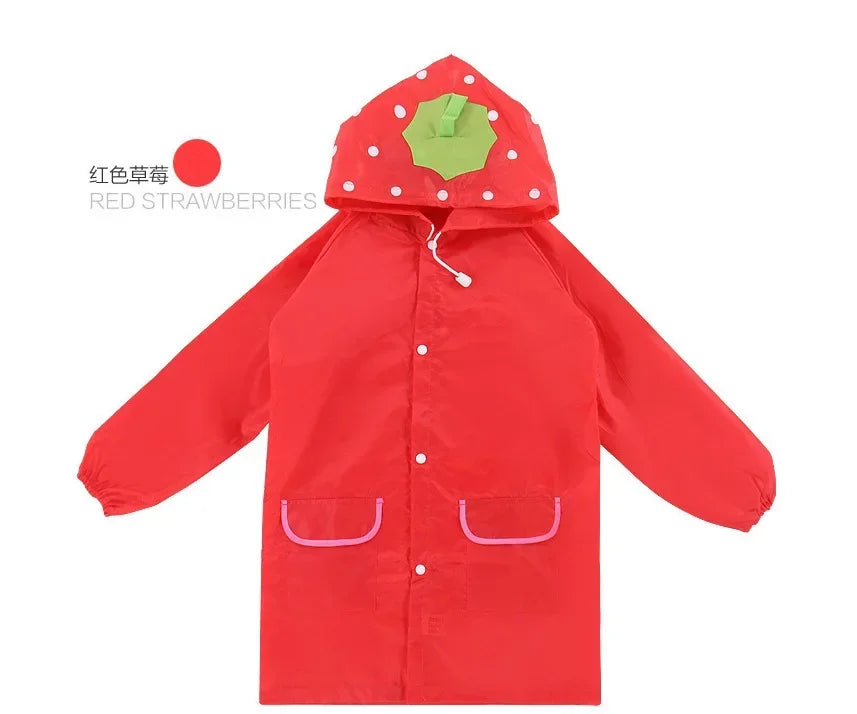 Children's Cartoon Raincoat Foldable Rain Poncho Waterproof Rain Coat