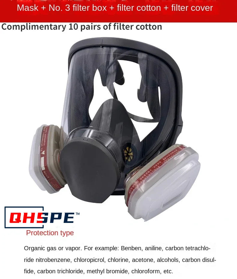 6800 Anti-fog Gas Mask Industrial Respirator for Paint Spraying 