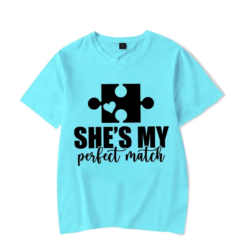 "She's My Perfect Match" Unisex T-Shirt, Short Sleeve T-Shirt 