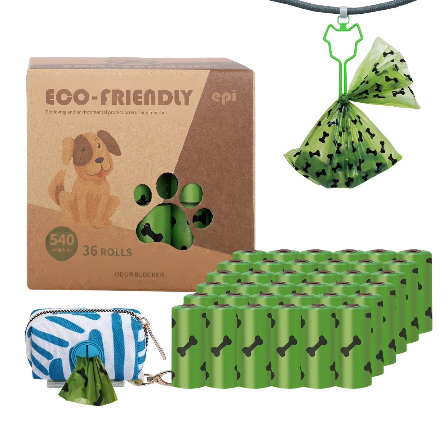 Disposable biodegradable dog poop bags, biodegradable bags 