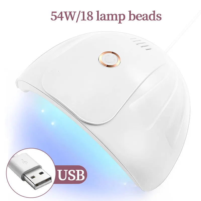 LULAA-Lámpara de secado con 18 luces UV USB para curado de Gel, máquina de fototerapia LED para uñas, herramienta de manicura profesional, equipo de salón