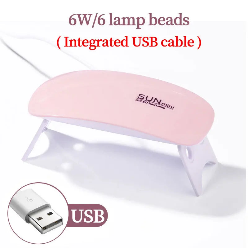 LULAA-Lámpara de secado con 18 luces UV USB para curado de Gel, máquina de fototerapia LED para uñas, herramienta de manicura profesional, equipo de salón