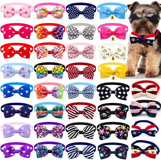 20pcs Dog Accessories Bulk Bow Tie Dog Collar Bowtie