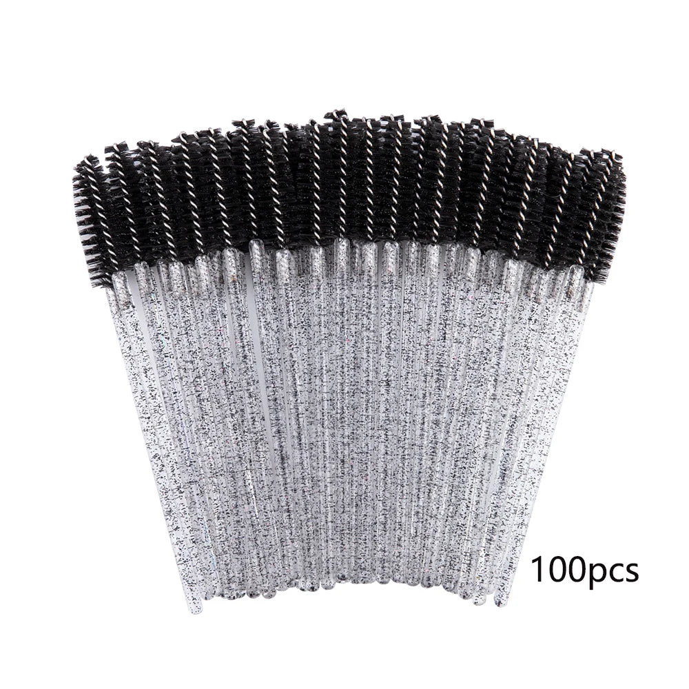 Disposable Mascara Wands Eyelash Applicator Brush Spoolies for Ext 