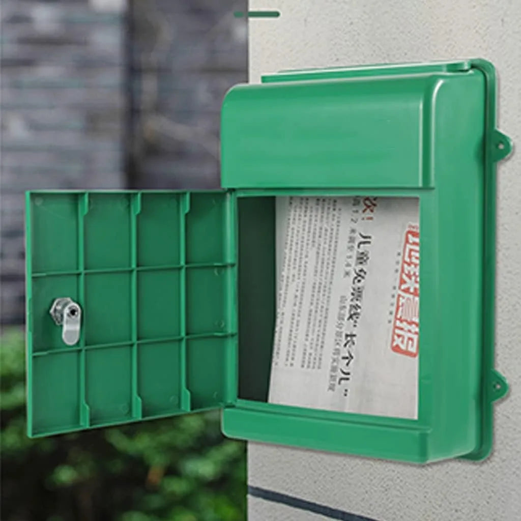 Buzón de correos de montaje en pared, buzón de correos de estilo Vintage simple, resistente al desgaste, fácil de usar, decoración de buzón de bloqueo, artesanías