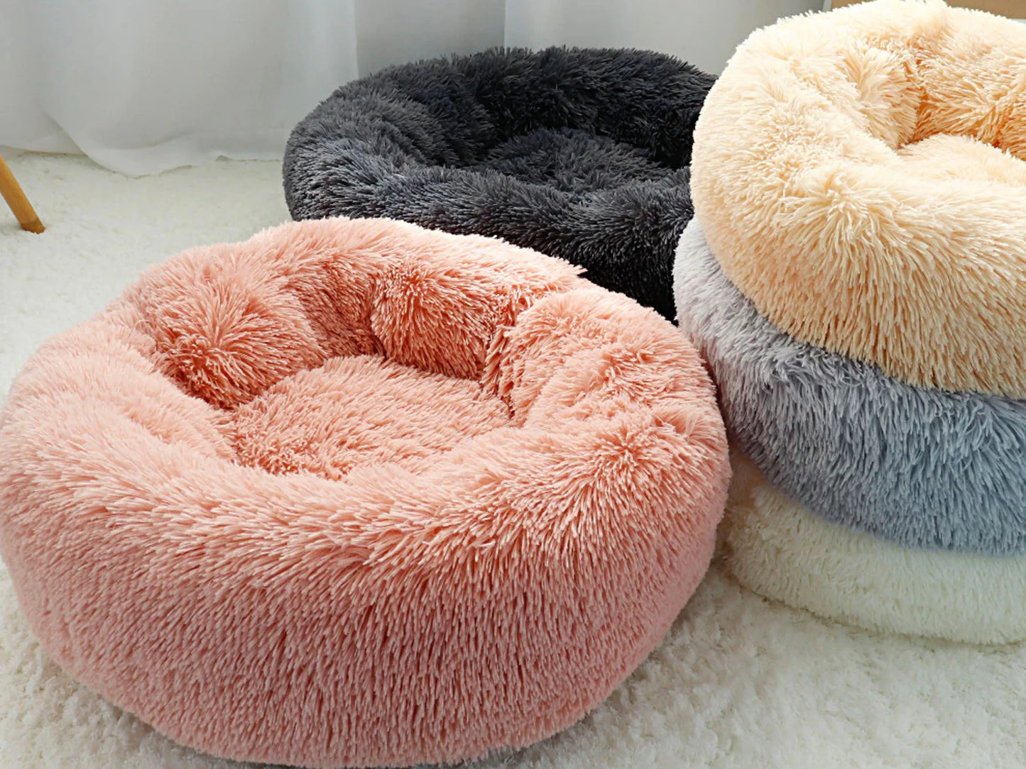 Fluffy Dog Cat Bed Mat Non-Slip Machine Washable 