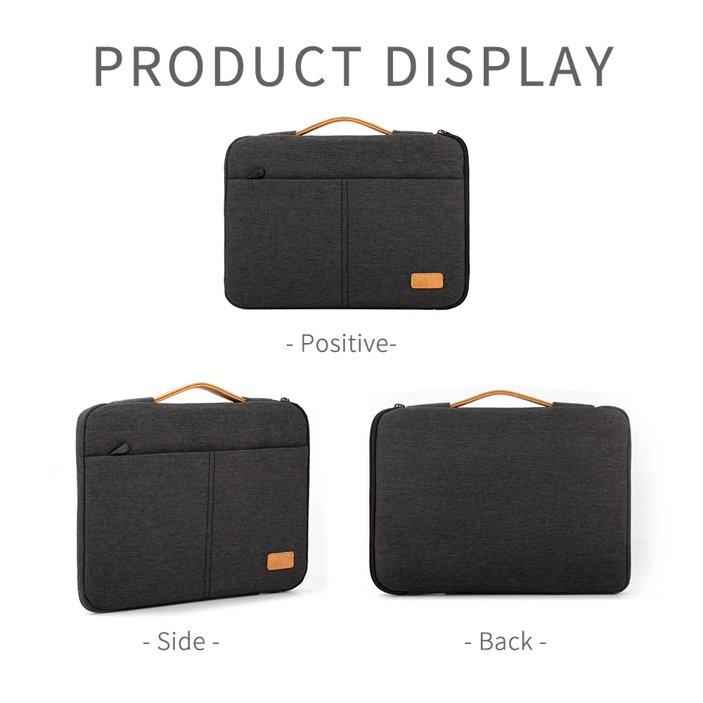 Funda para ordenador portátil de 14 y 15,6 pulgadas, maletín a prueba de golpes para Macbook, HP, Dell, Acer, para viaje de negocios, para hombre