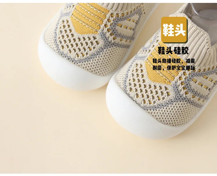 Baby Anti-slip Shoes Breathable Rubber Sole Socks p 