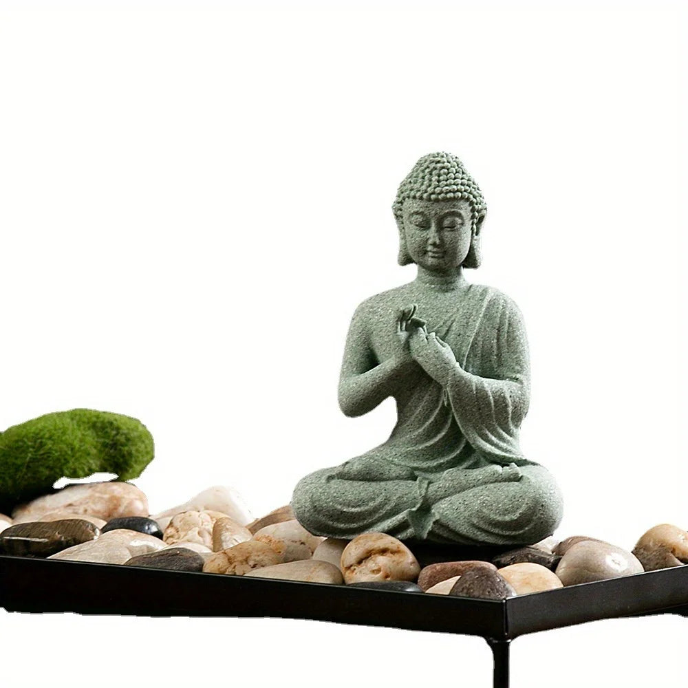 Estatua de Buda para decoración de pecera, Mini estatuilla de budismo, adorno d