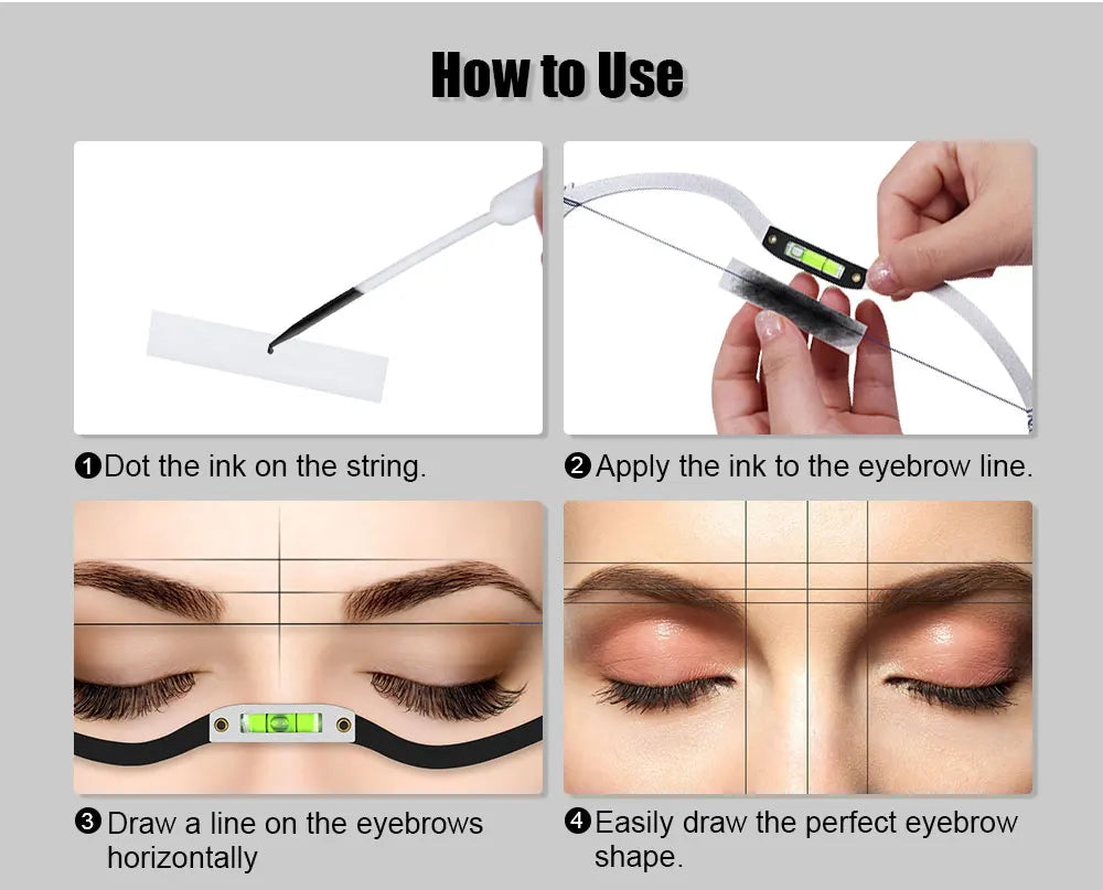 Metal Rope Mark Ruler for Semi-permanent Eyebrow Positioning,