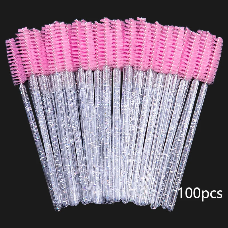 Disposable Mascara Wands Eyelash Applicator Brush Spoolies for Ext 