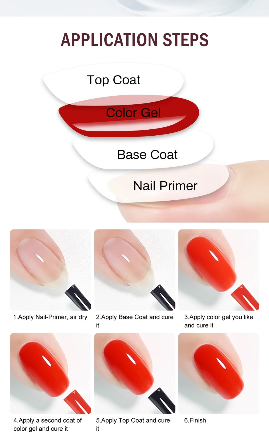 NAILCO-Esmalte de Gel para uñas, imprimación, capa Base, removedor mágico, juego de funciones, UV, Esmalte de uñas, arte de uñas, 15ml