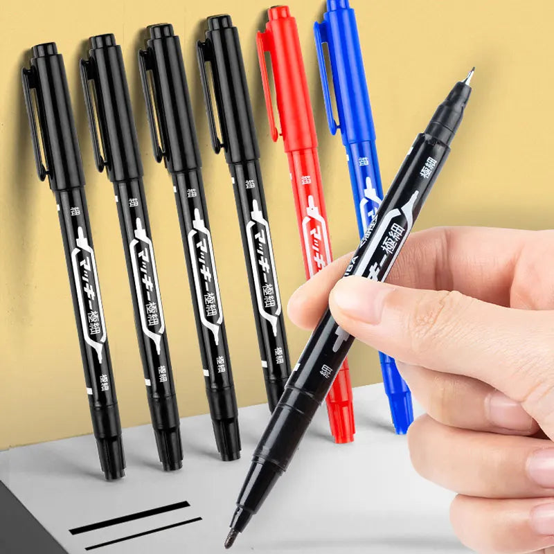 Double-sided waterproof permanent marker pens, double-sided marker pens co