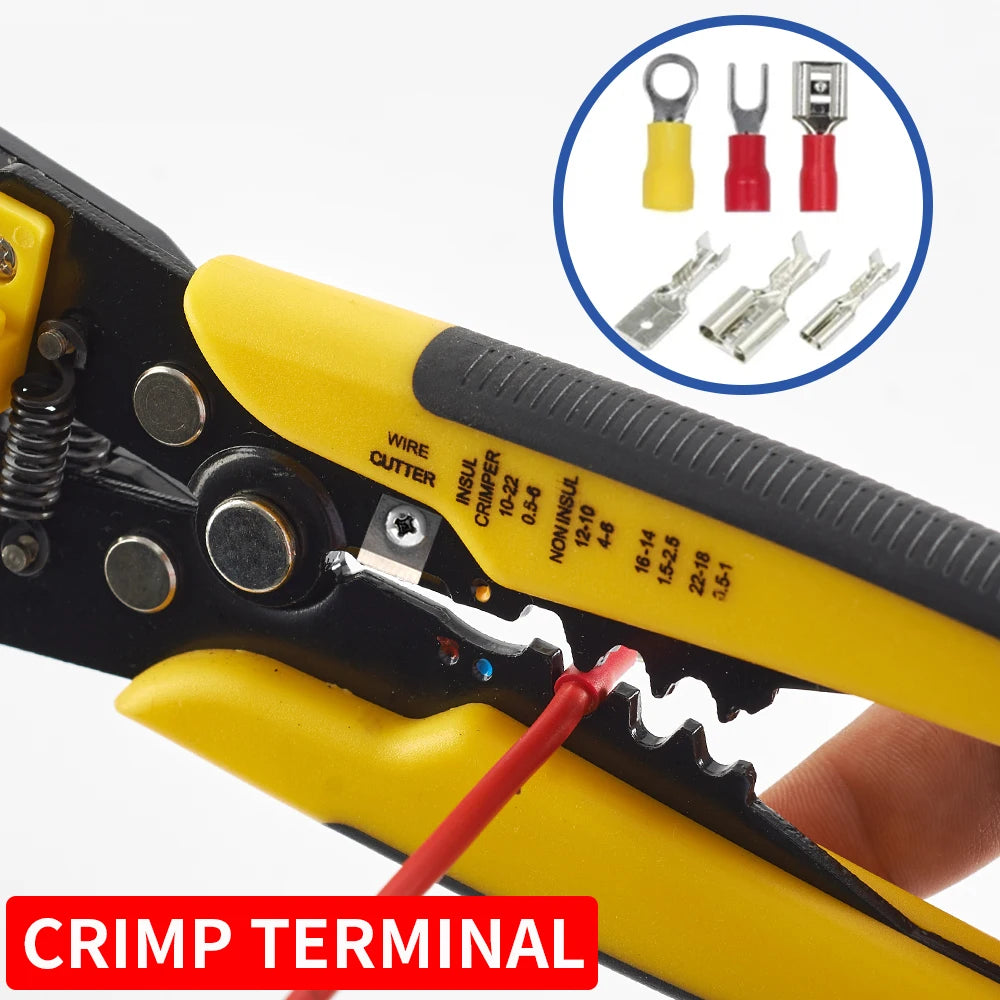 Adjustable Automatic Cable Crimper Multifunctional Wire Stripper Pliers 