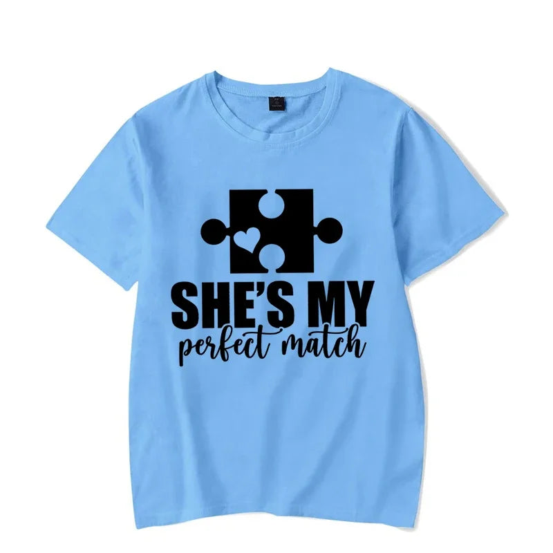 "She's My Perfect Match" Unisex T-Shirt, Short Sleeve T-Shirt 