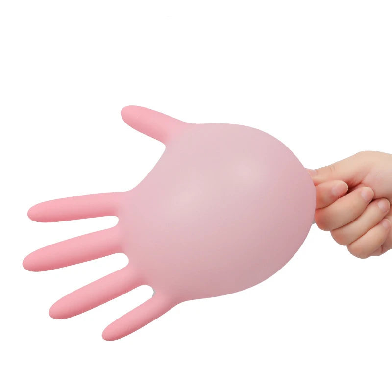 Guantes desechables de nitrilo, paquete de guantes de nitrilo sin látex en polv