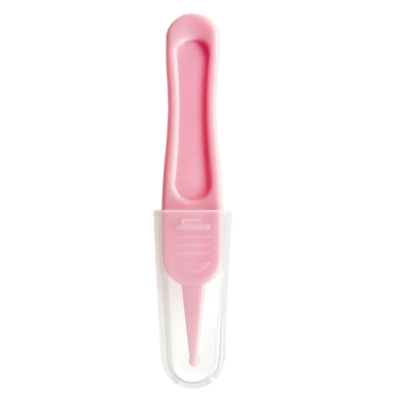 Pinza de cabeza redonda para limpieza del ombligo de la nariz del bebé, cuidado de seguridad para niños, pinzas infantiles, limpiador Nasal de oreja, pinzas de limpieza, herramientas, 1PC