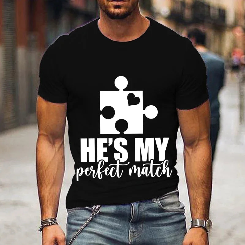 "She's My Perfect Match" Unisex T-Shirt, Short Sleeve T-Shirt 