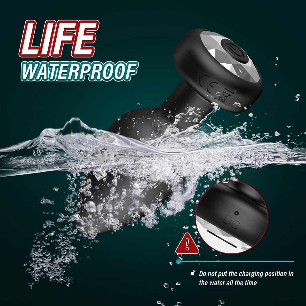 Wireless Remote Control Anal Plug Vibrator for Men Women 