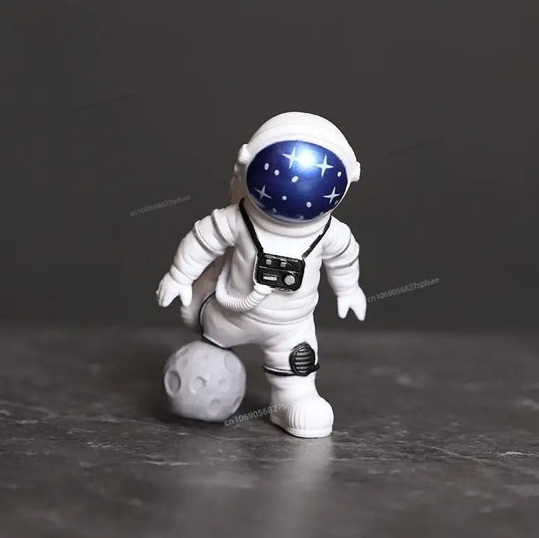 Figura de astronauta de 4 piezas para niños, escultura de astronauta, juguete educativo para escritorio, decoración del hogar, modelo de astronauta para regalo