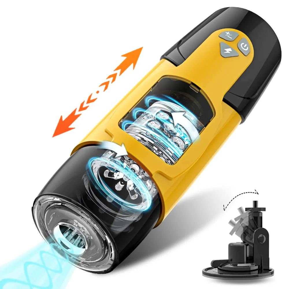 Automatic male masturbator, telescopic rotation, vaginal masturbation 