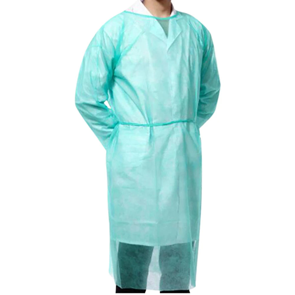 Ropa de aislamiento protectora desechable Unisex, 10 piezas, antisaliva, imperme