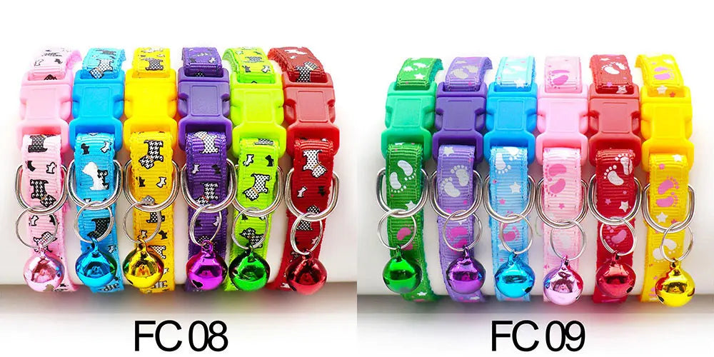 Adjustable Cat Collar with Bell Puppy Kitten Collar Wholesale 