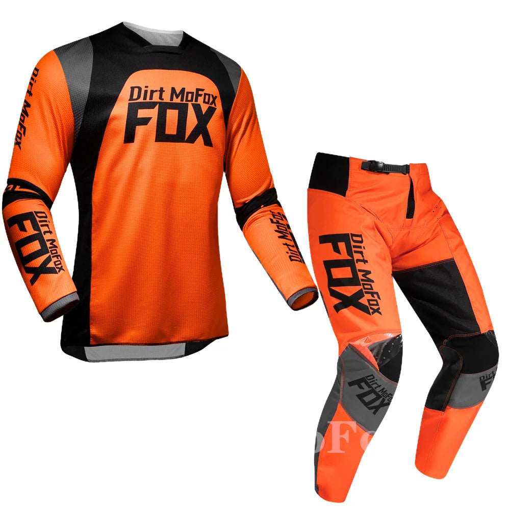 Dirt MoFox Motocross Racing Clothing Set Motorcycle Jersey and Pants 